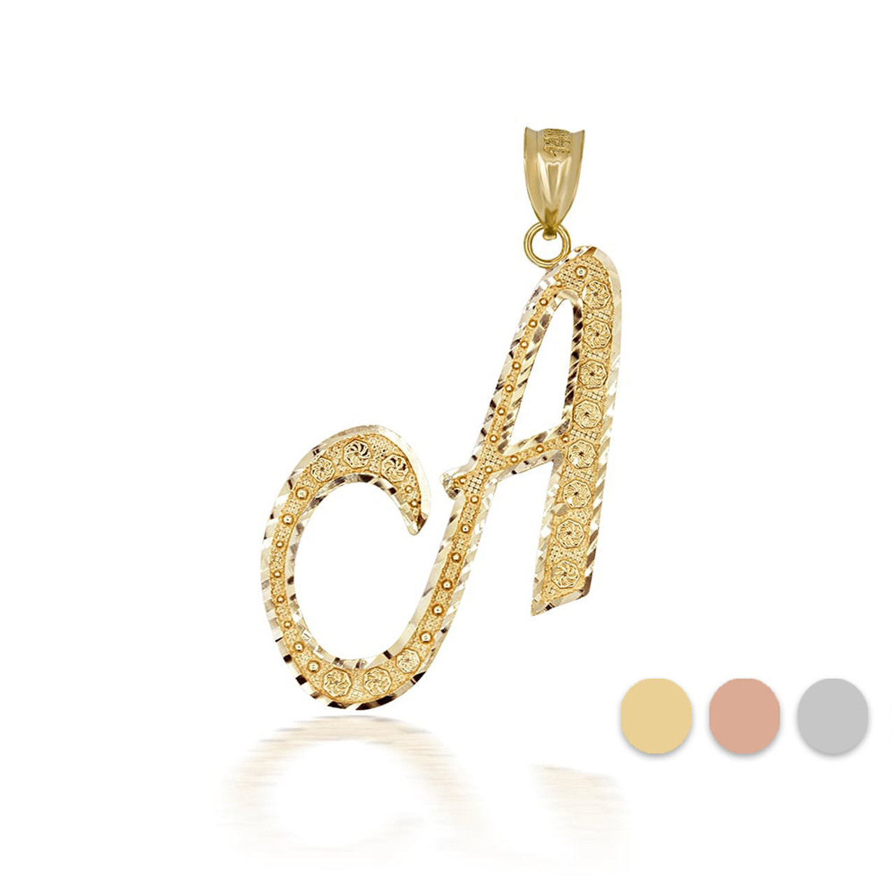 Event Z - Gold Cursive Initial Brief “A-Z” Edelstahl