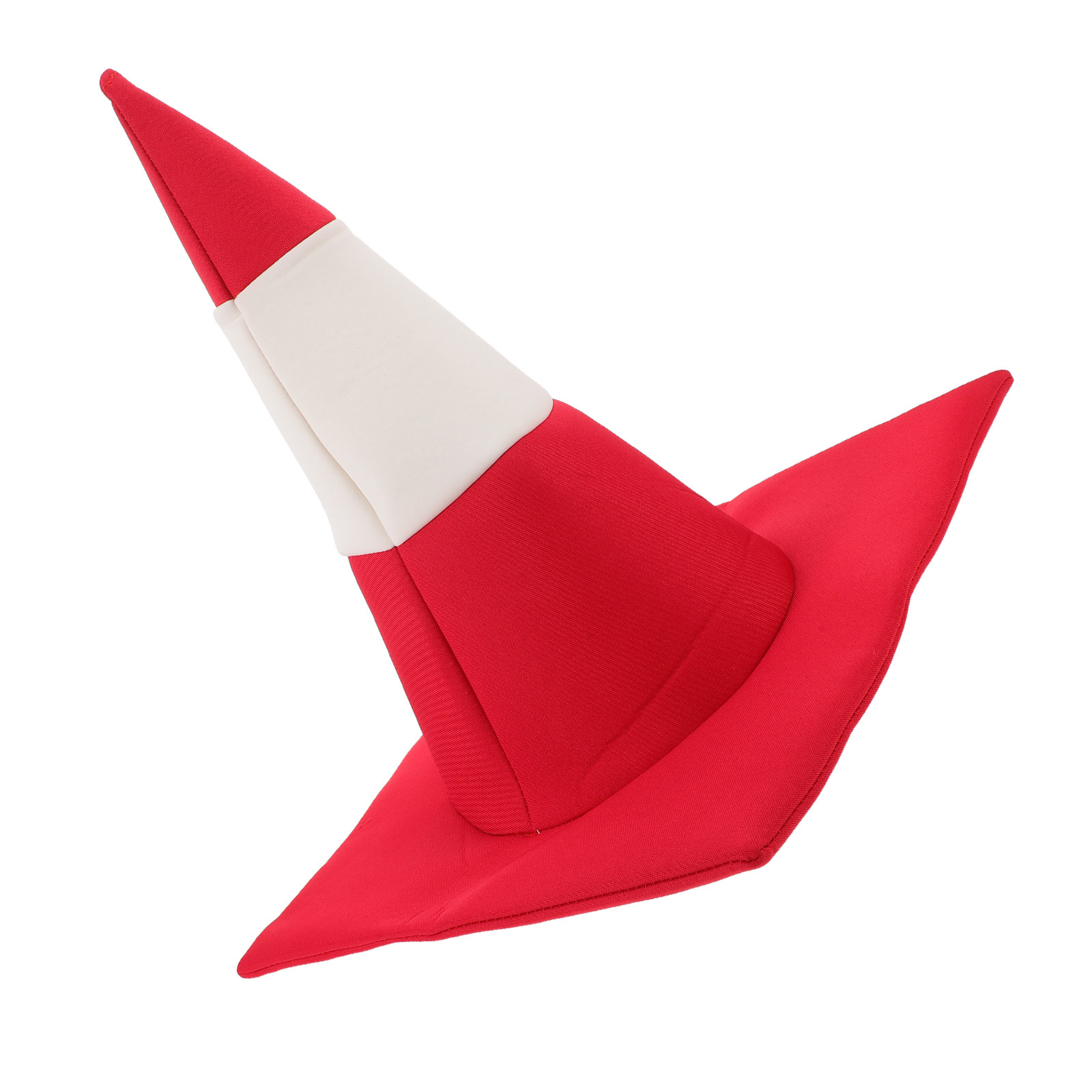 Party Hat Cone - Verkehrskegel-Hut Rot Weiß Neuartige Festival-Party-Kopfbedeckung Kostüm