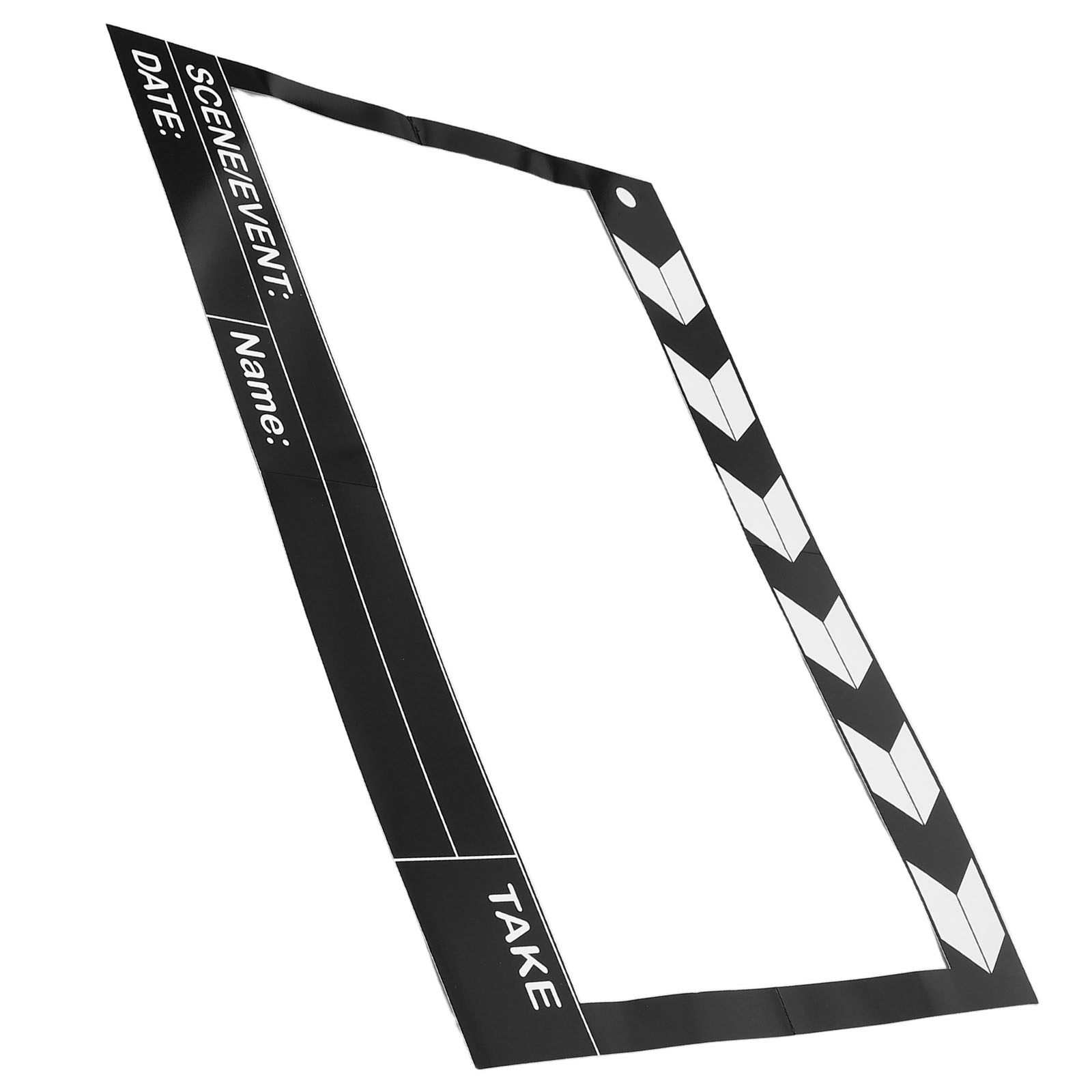 Photo Booth Frame - Zubehör für den Filmnacht-Fotobooth: Schwarz-Weißer Filmklapperbrett-Retro-Party-Fotorahmen,