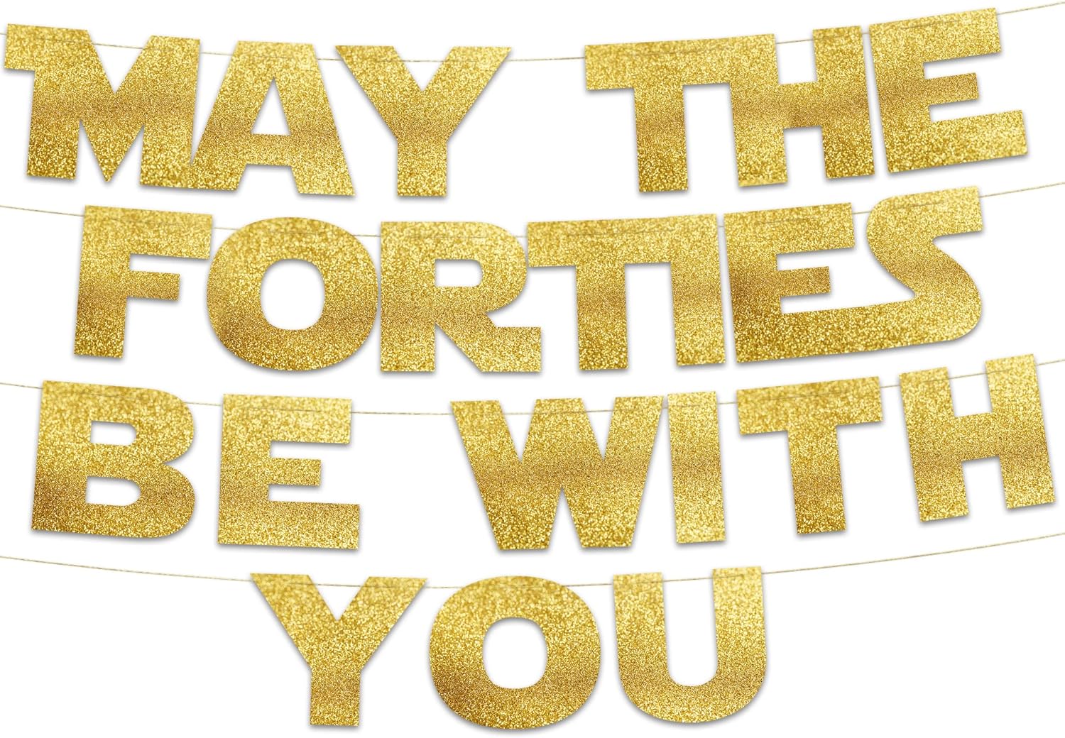 Party Banner Gold - Banner „May The Forties Be With
