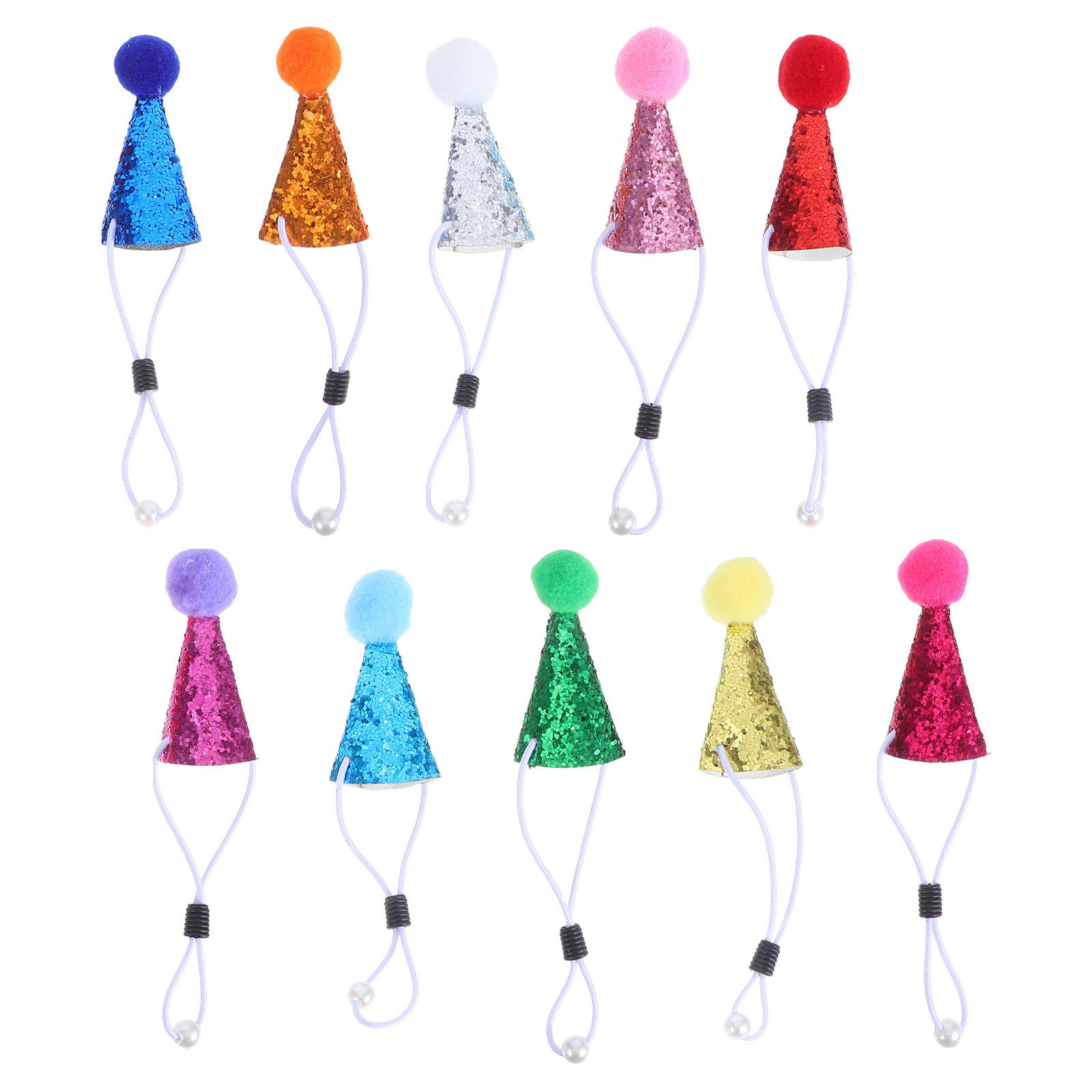 Party Hat Cone - 20 Stück Mini-Partyhüte für Haustiere, Kegelförmige
