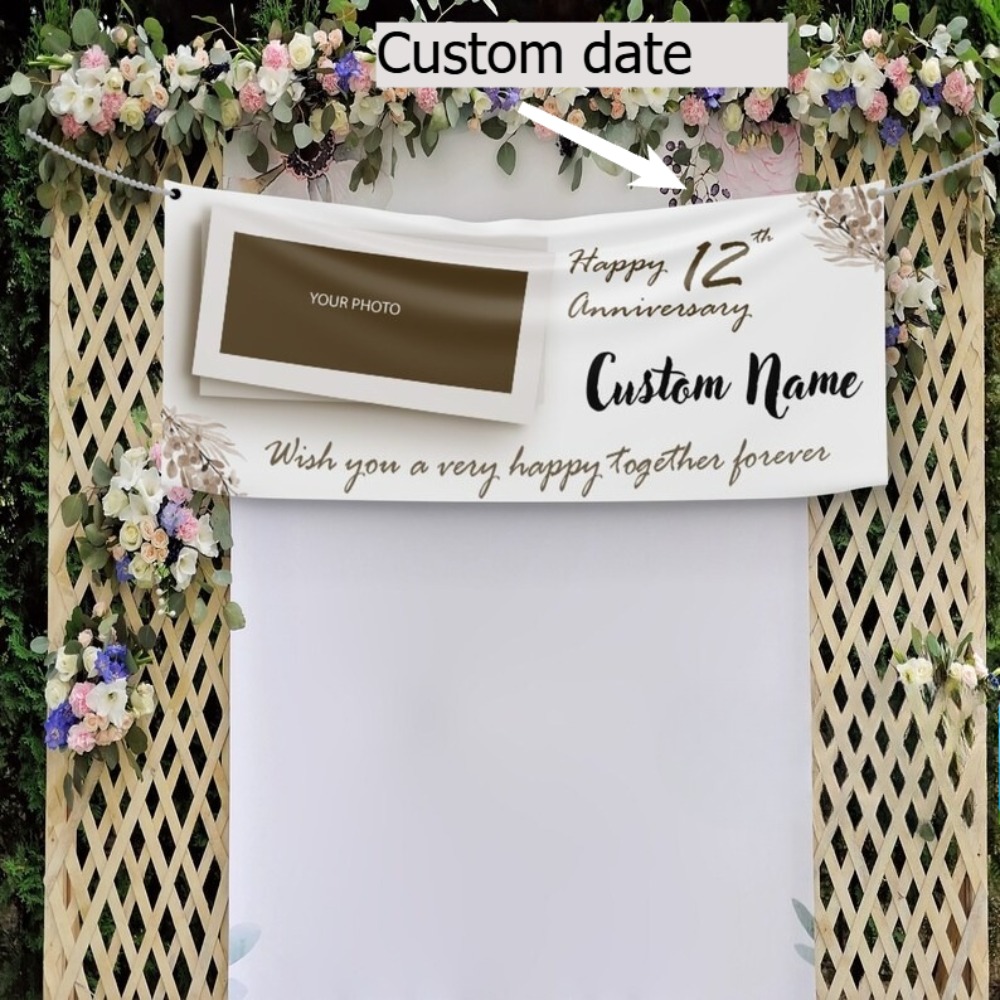 Event & Party Supply Photos - Personalisierte Jubiläumsdekorationen, individuelles Banner, perfekt für