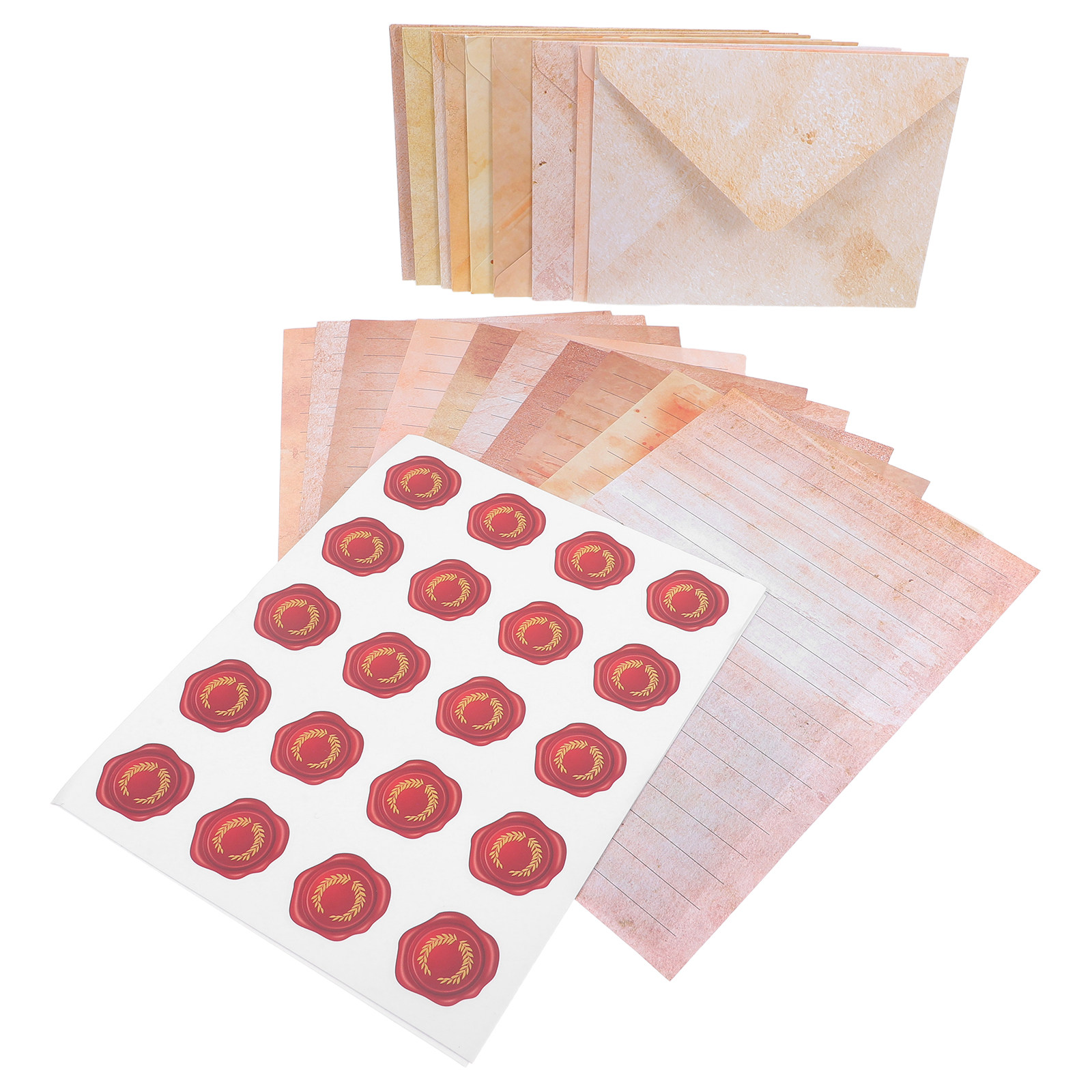 Papercraft Supply Invitation - 1 Set Vintage Briefpapier-Set, liniertes Schreibpapier,