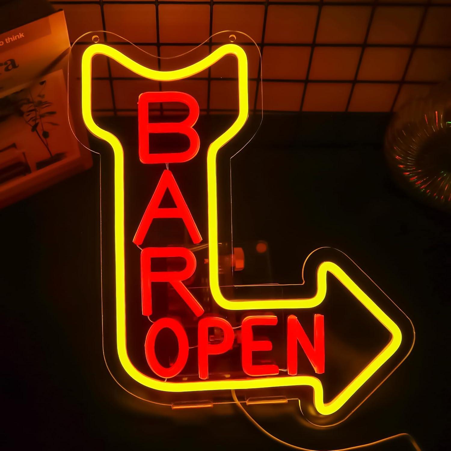 Bar Open Neon-Schild, dimmbare – Neon Sign Party Bewertung und Preis