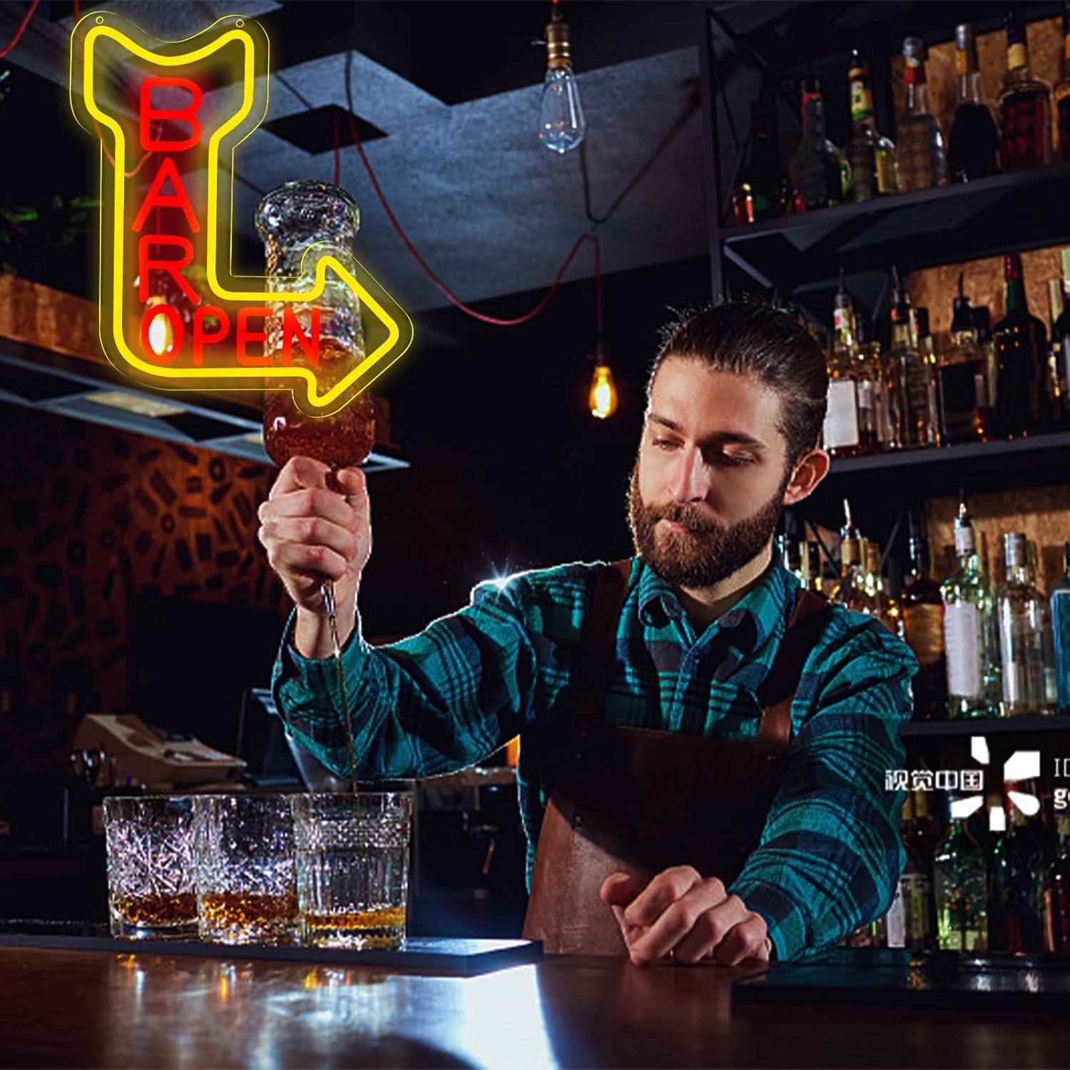 Bar Open Neon-Schild, dimmbare – Neon Sign Party Bewertung und Preis