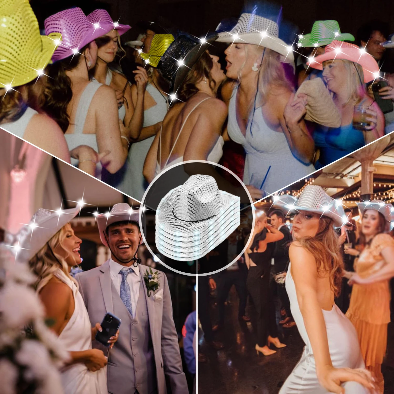 4/6/8/10/12/16 Stück LED Cowbo – Party Hat Cone Bewertung und Preis