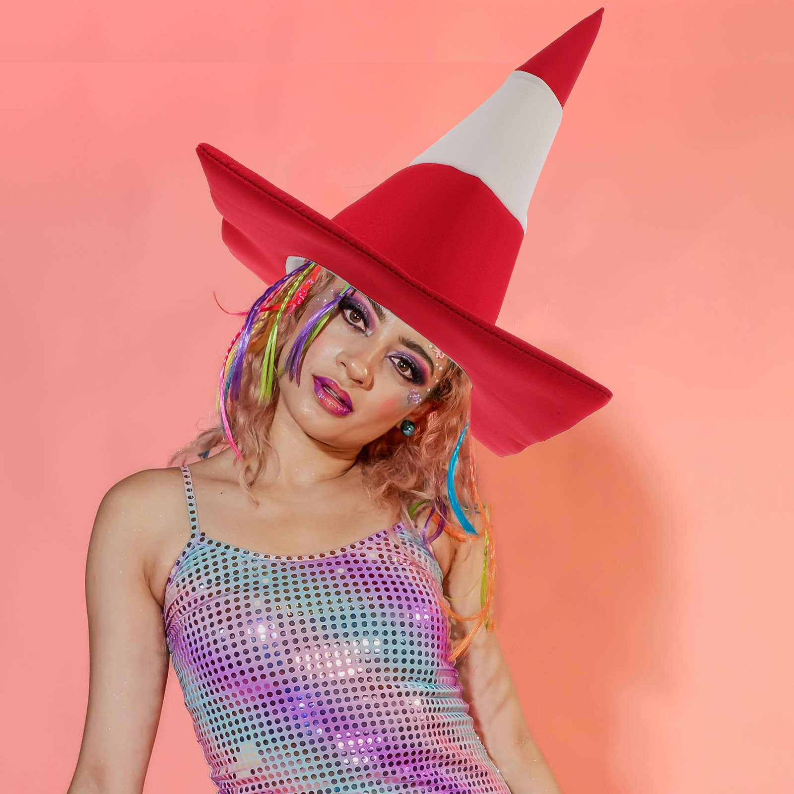 Verkehrskegel-Hut Rot Weiß Neu – Party Hat Cone Bewertung und Preis