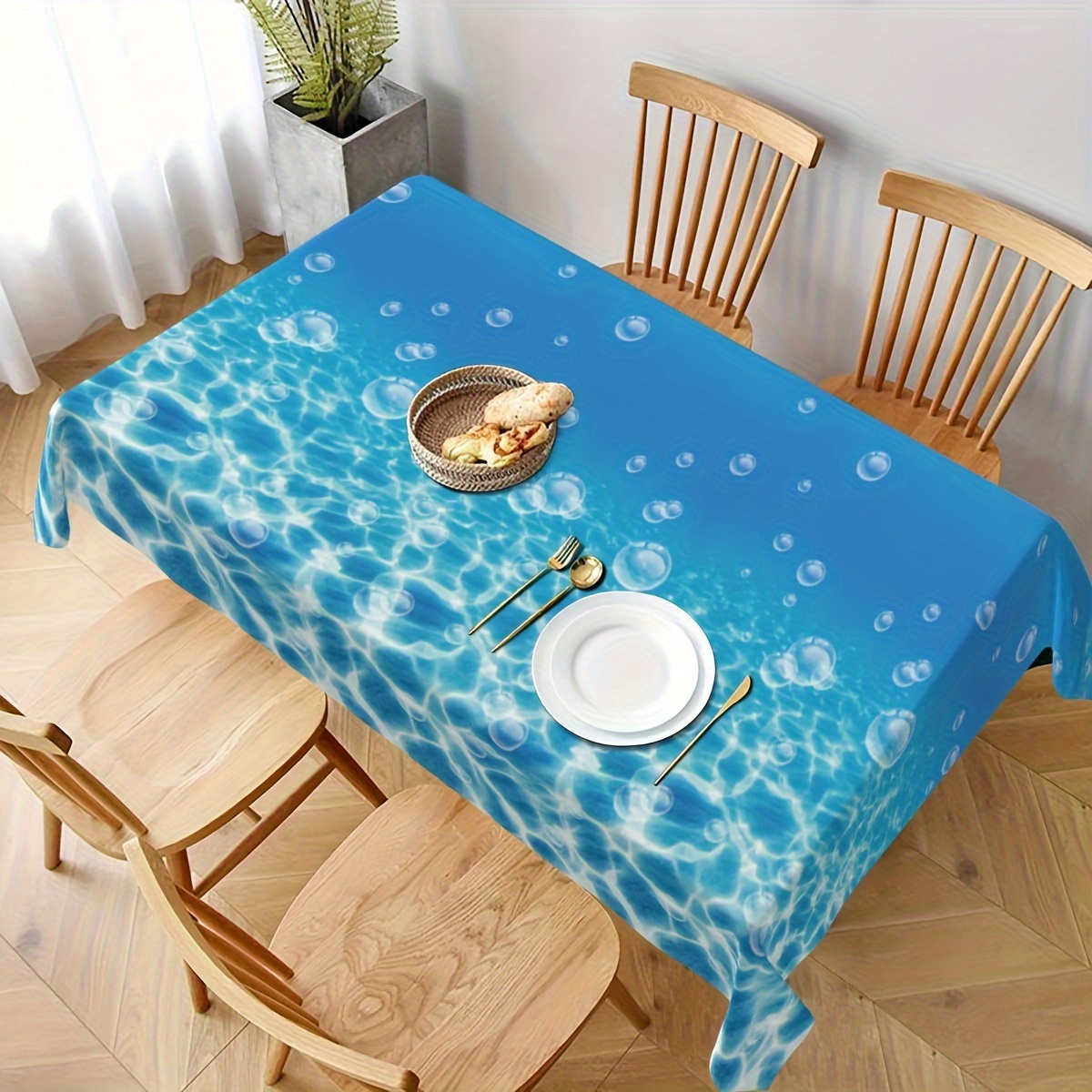 1 Stück, tropische blaue Welle – Table Cloth Disposable Bewertung und Preis