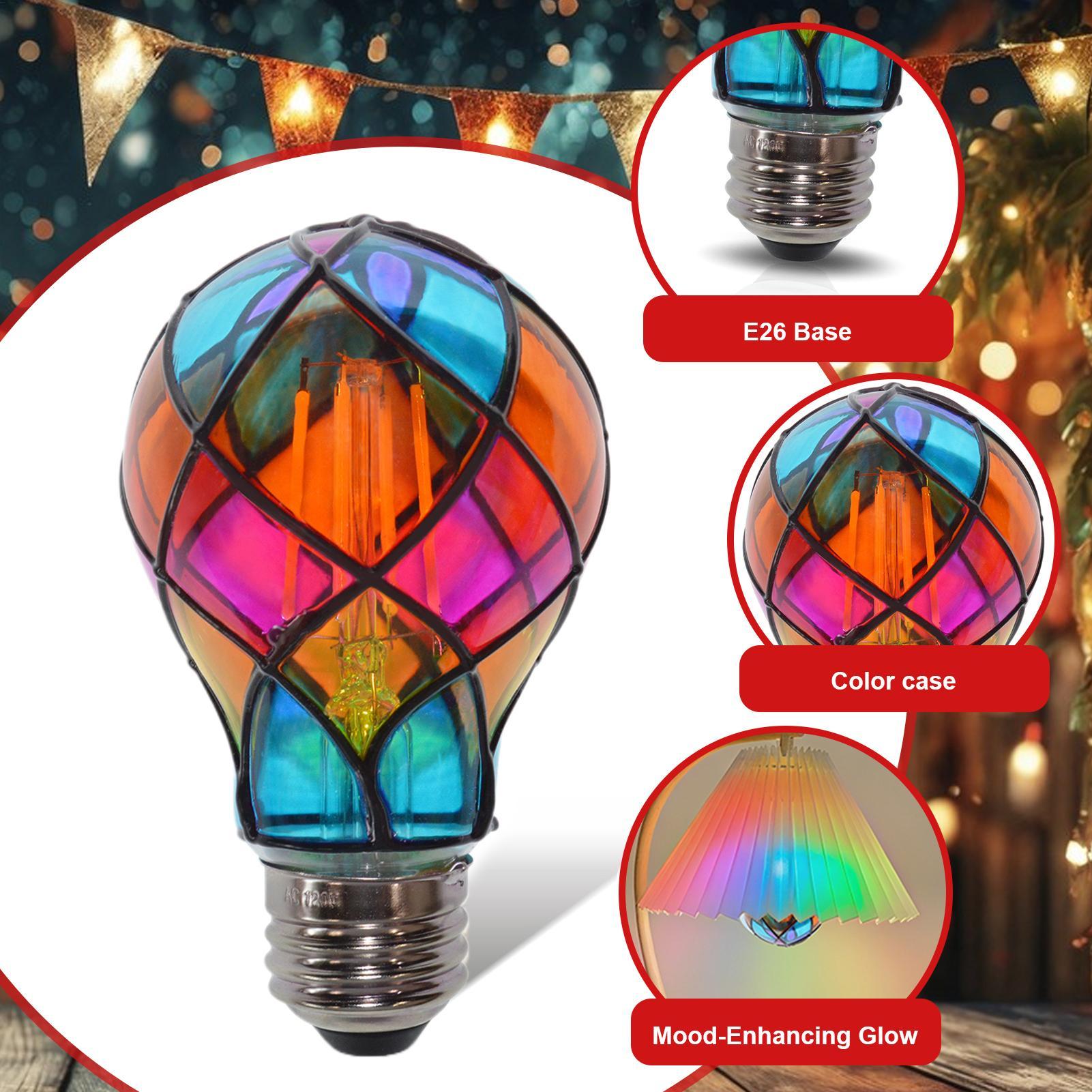 Buntglas-LED-Birne mit E26-Soc – Neon Sign Party Bewertung und Preis
