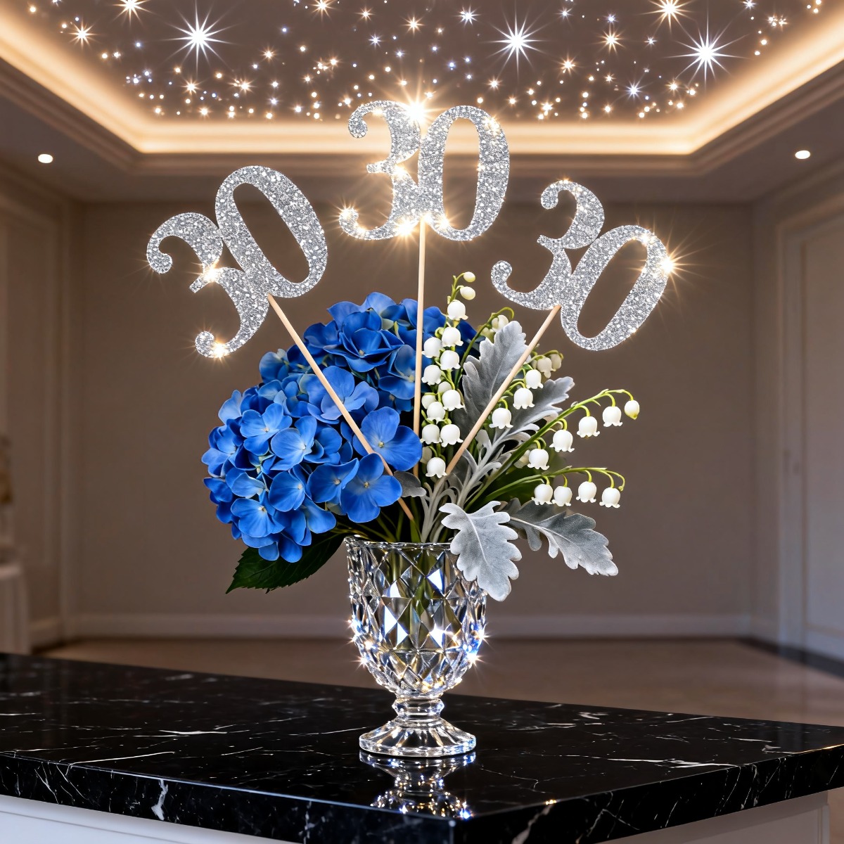 9 Stück silberne Glitzer-Tisch – Centerpiece Stick Bewertung und Preis