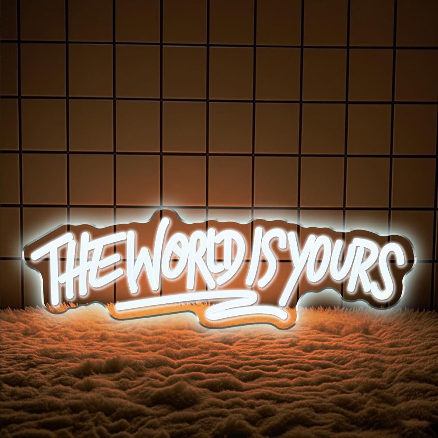 „The World is Yours“ Neonschil – Neon Sign Party Bewertung und Preis