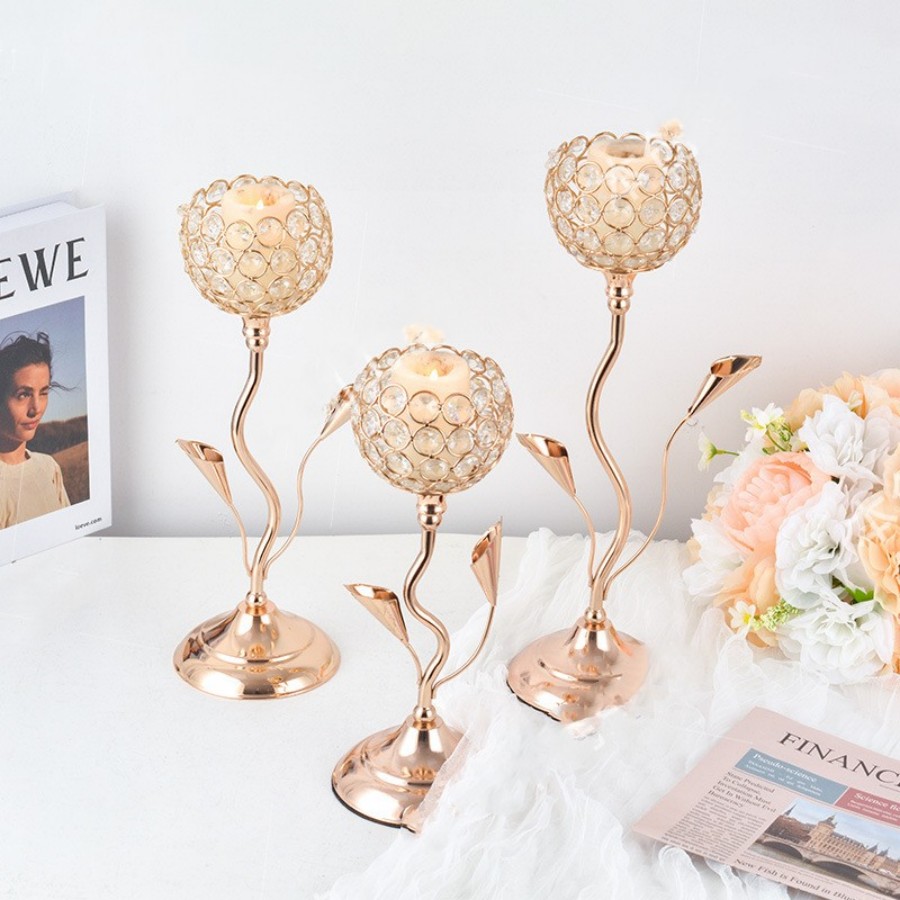 Goldfarbener Kristall-Kerzenha – Centerpiece Stick Bewertung und Preis
