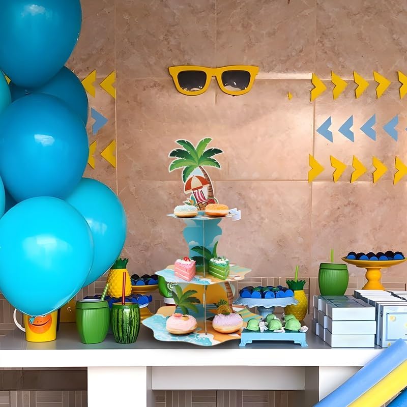 3-stufiger hawaiianischer Stra – Cupcake Stand Tier Bewertung und Preis