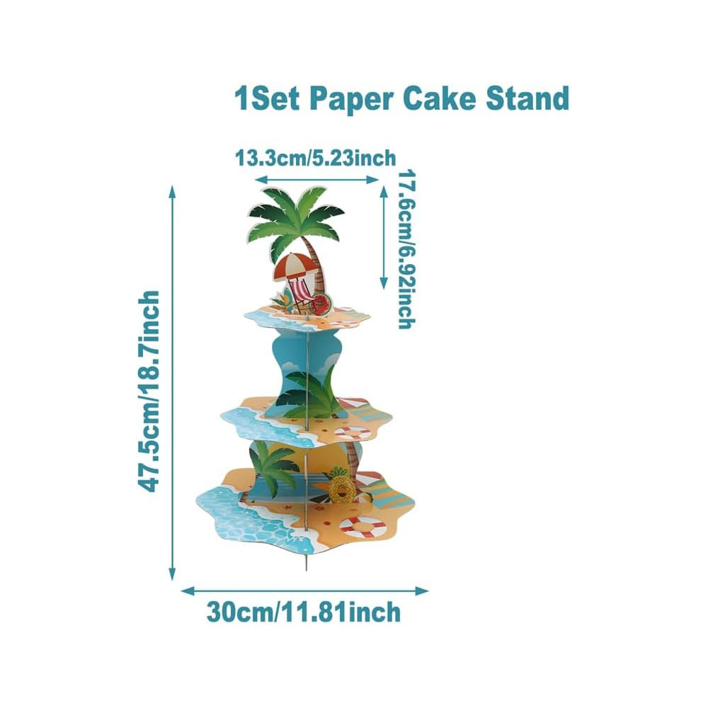 3-stufiger hawaiianischer Stra – Cupcake Stand Tier Bewertung und Preis